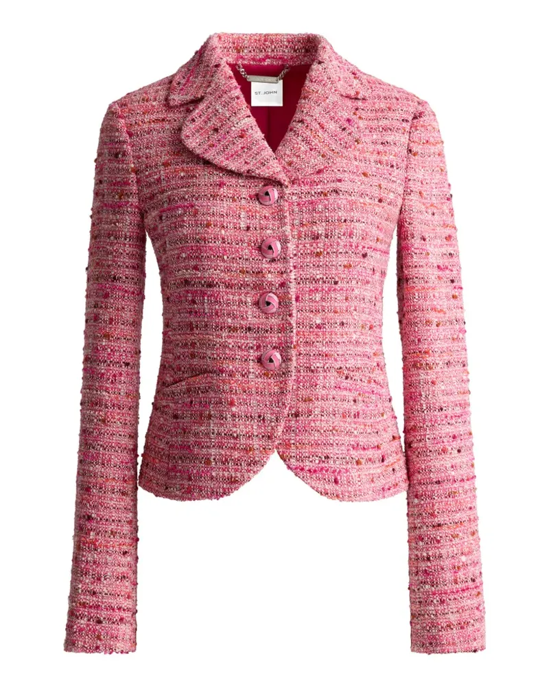 ST. JOHN Rosa notched-collar tweed jacket Rosa