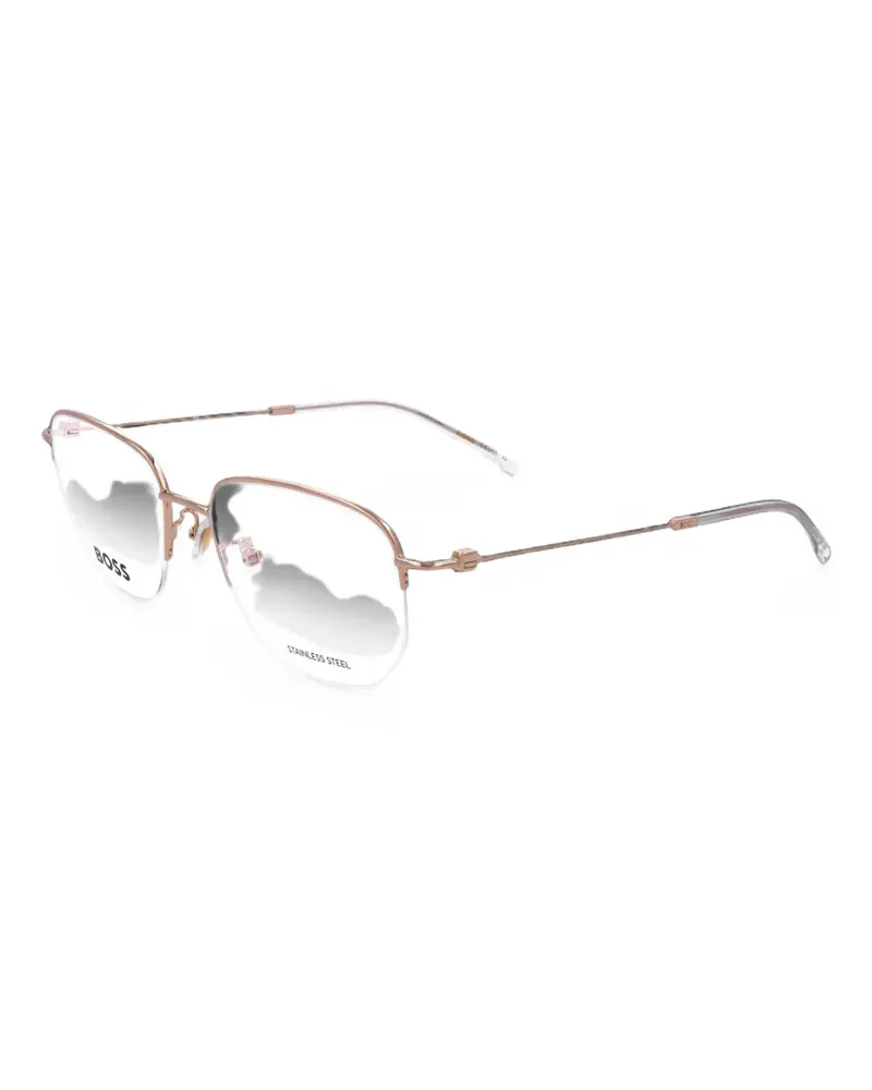 HUGO BOSS Brille mit geometrischem Gestell - Rosa Rosa