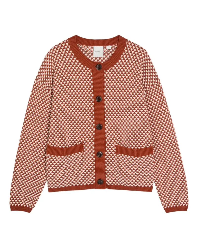 Varley Gemusterter Elmwick Cardigan - Braun Braun