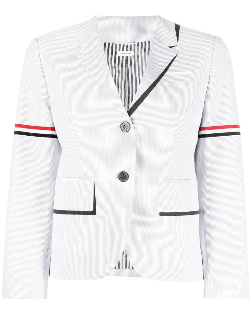 Thom Browne Gestreifter Blazer Grau