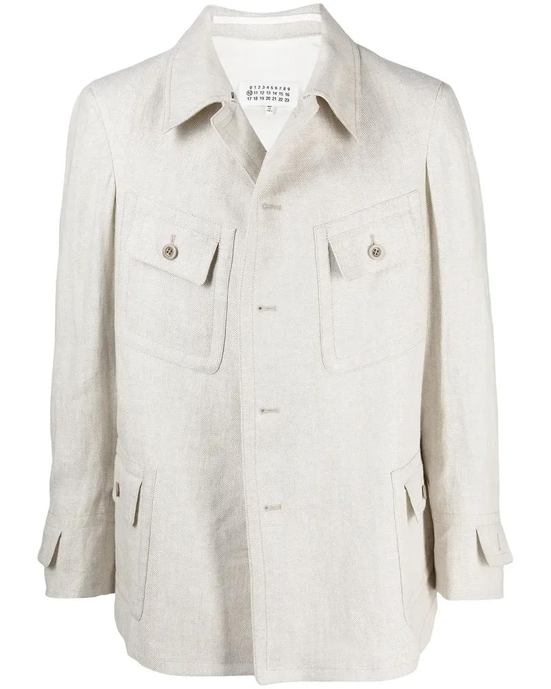 Maison Margiela Einreihige Hemdjacke - Nude Nude