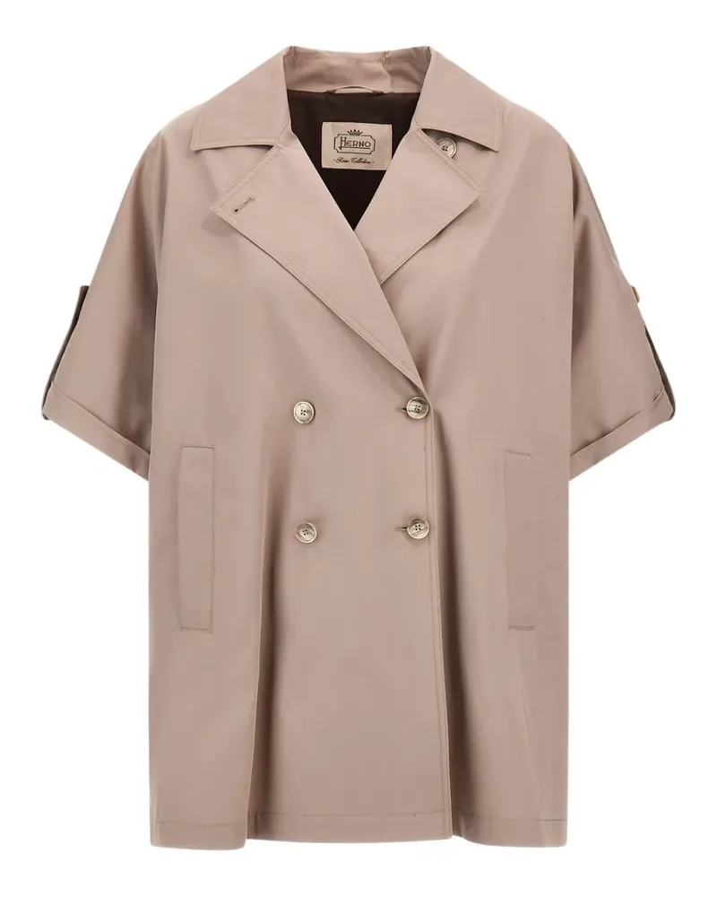 Herno double-breasted poncho - Nude Nude