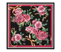 Bedrucktes Halstuch aus Seide - Schwarz