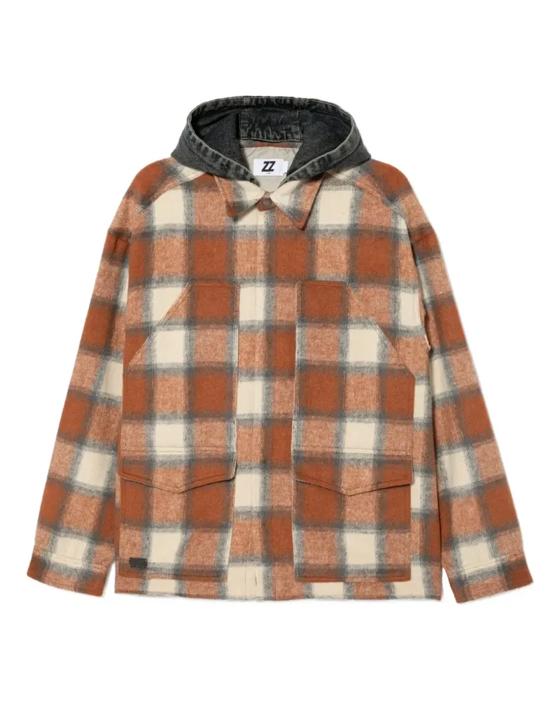 Izzue Karierte Jacke - Braun Braun