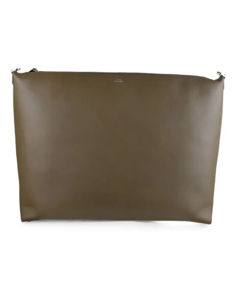 Totême Bevel leather tote bag - Grün Grün