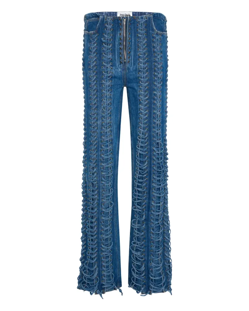 Jean Paul Gaultier The Lace-Up Jeans - Blau Blau
