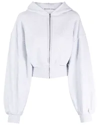 Alexander Wang Cropped-Hoodie Grau