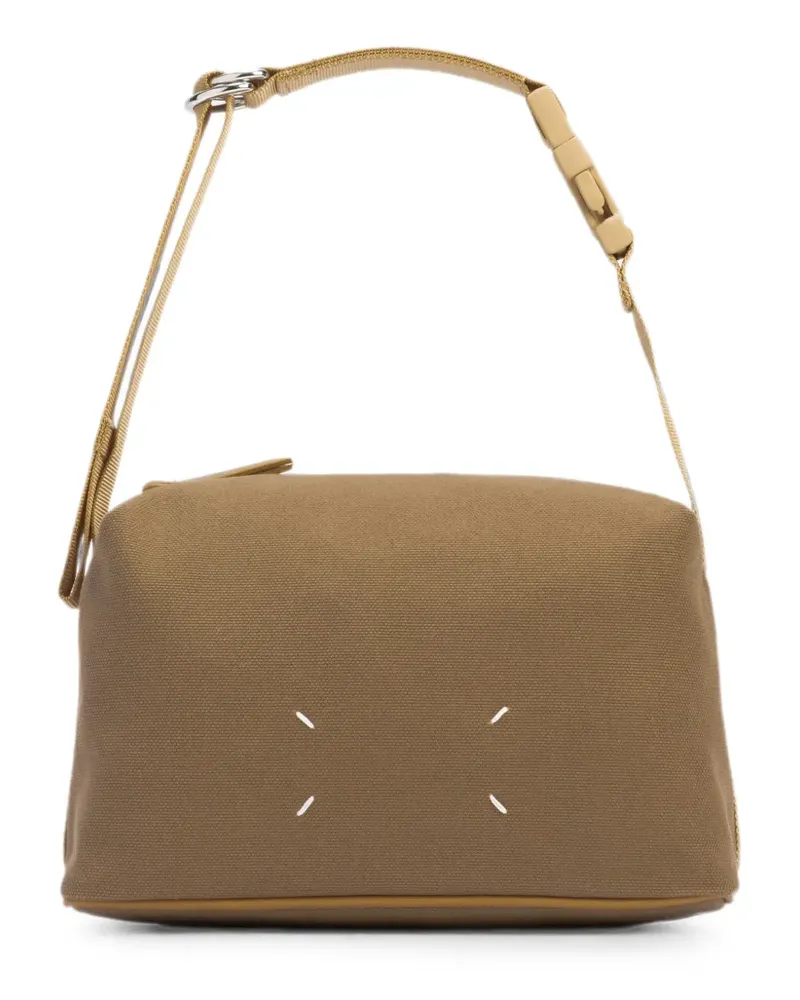 Maison Margiela Signature Schultertasche mit Ziernähten - Nude Nude