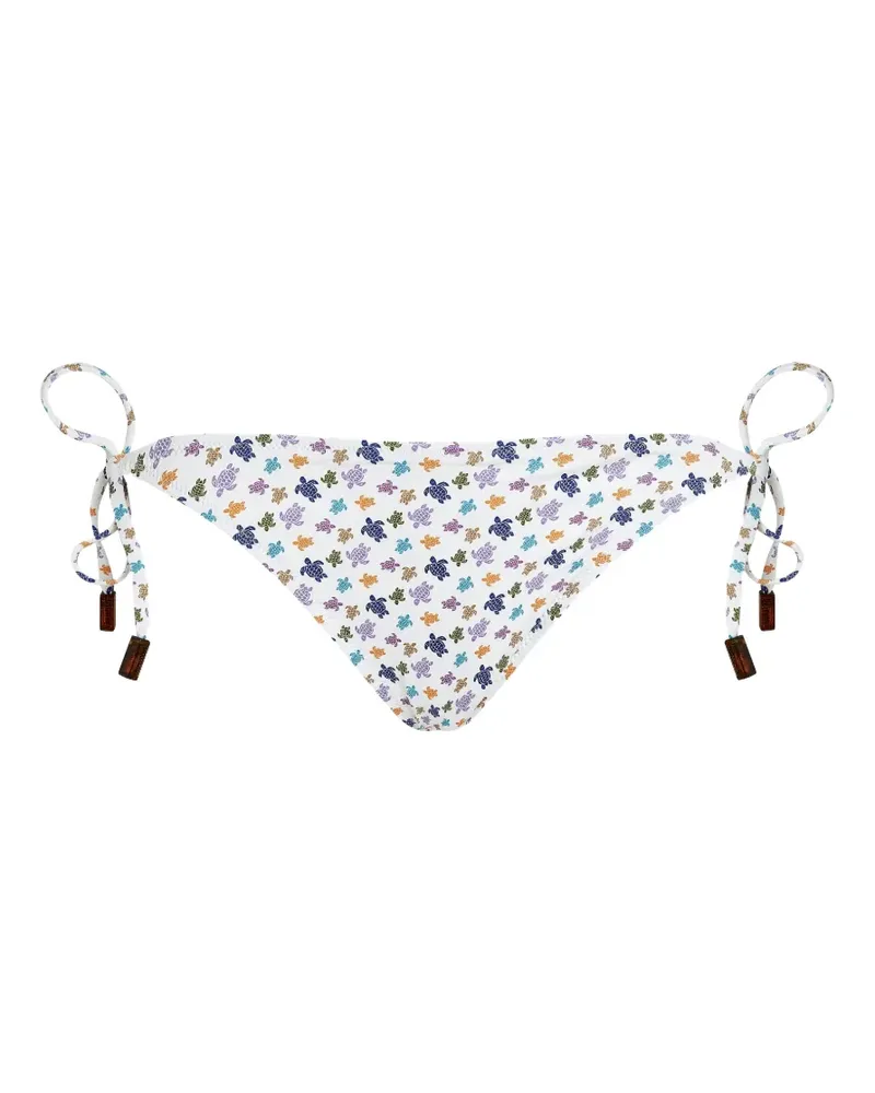 Vilebrequin Micro Ronde des Tortues Bikinihöschen - Weiß Weiß