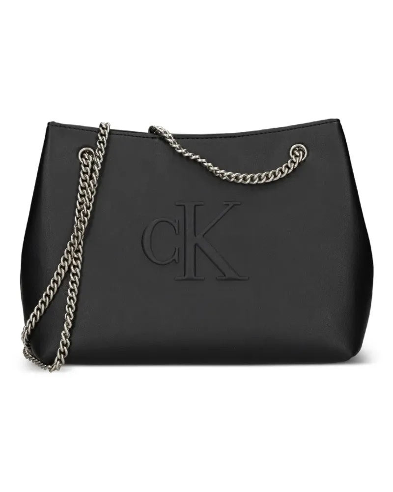Calvin Klein Schultertasche mit Logo-Prägung - UB1 BLACK Ub1