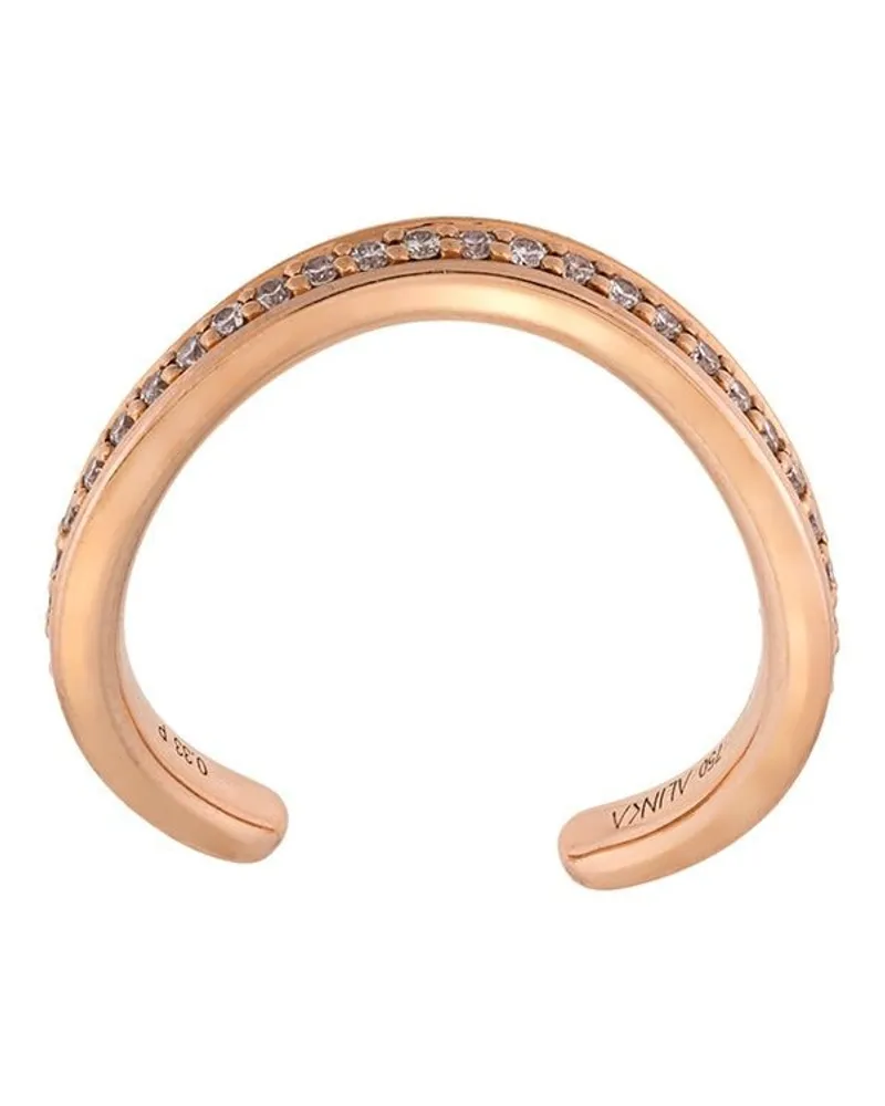 Alinka 18kt 'Tania' Rotgoldring mit Diamanten - Metallic Metallic
