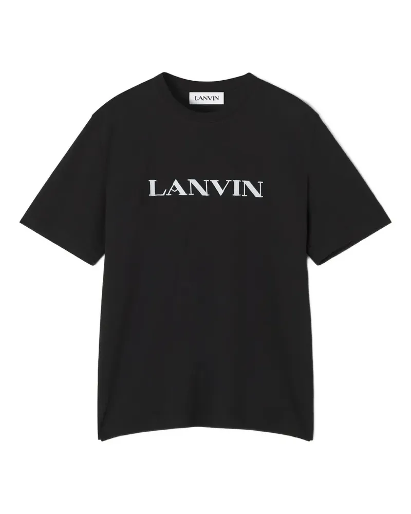 Lanvin T-Shirt mit Logo-Print - Schwarz Schwarz