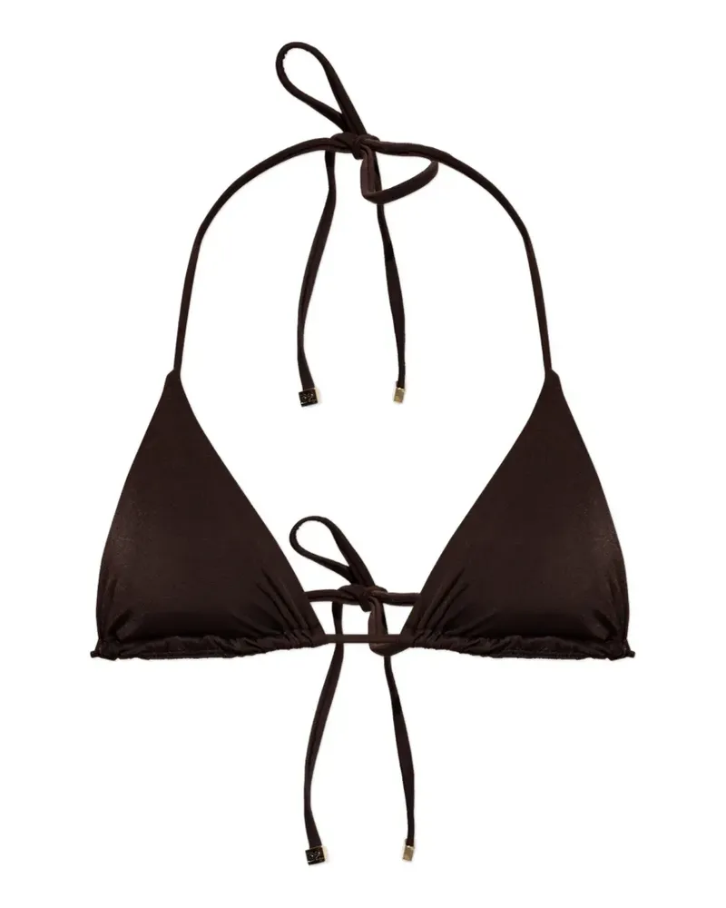 Dsquared2 halterneck triangle bikini top - Braun Braun