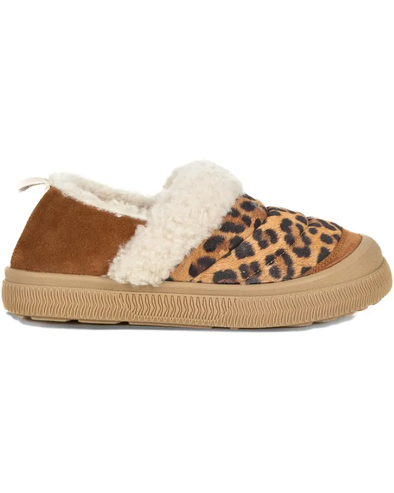 Voile Blanche leopard-print slip-on sneakers - Braun Braun