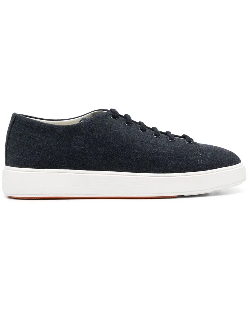 Santoni Sneakers mit Logo-Patch - Blau Blau