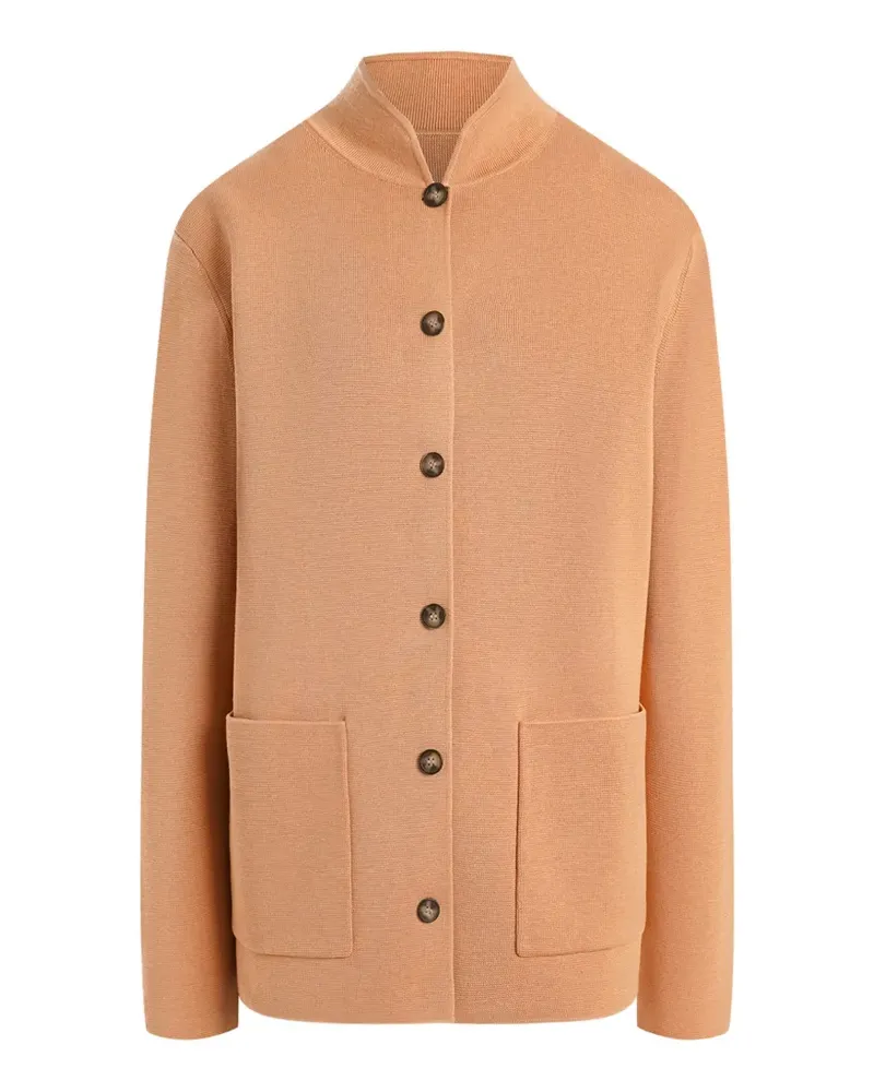12 STOREEZ Mawata Cardigan mit Knopfverschluss - Orange Orange