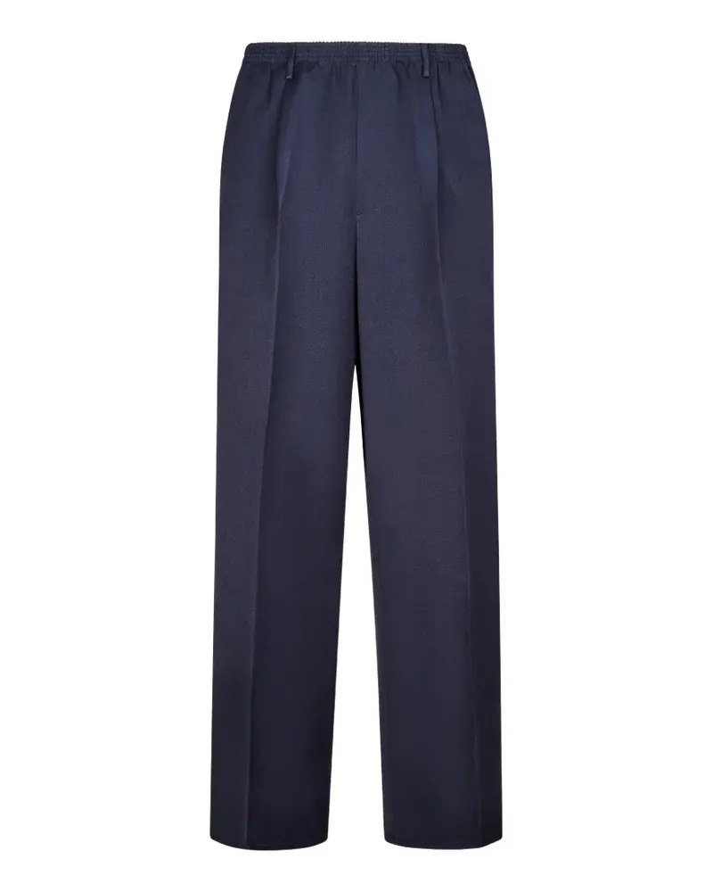 Cellar Door elasticated-waistband pleated trousers - Blau Blau