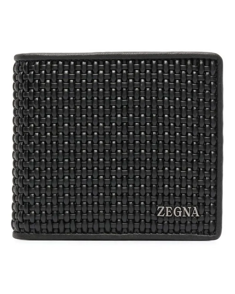 Ermenegildo Zegna Portemonnaie mit Logo - Schwarz Schwarz