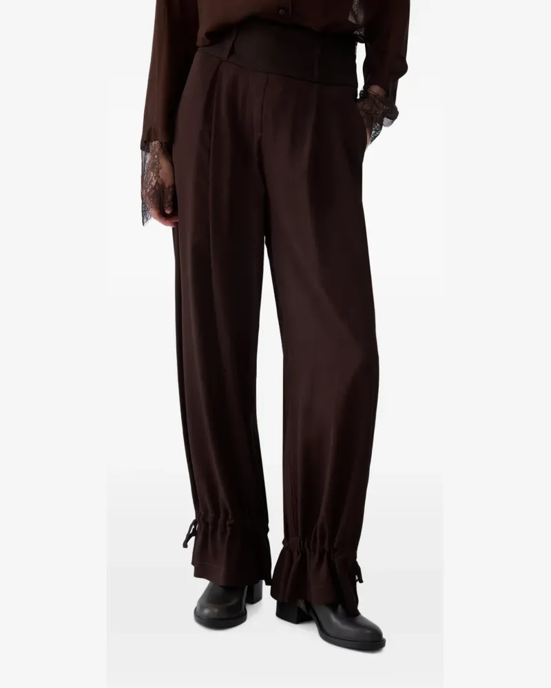 Liu Jo Weite Hose mit Kordelzug - Braun Braun