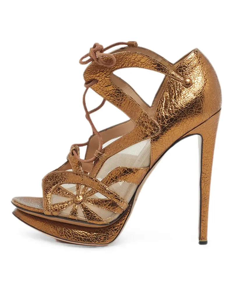 Nicholas Kirkwood leather platform sandals - Gold Gold