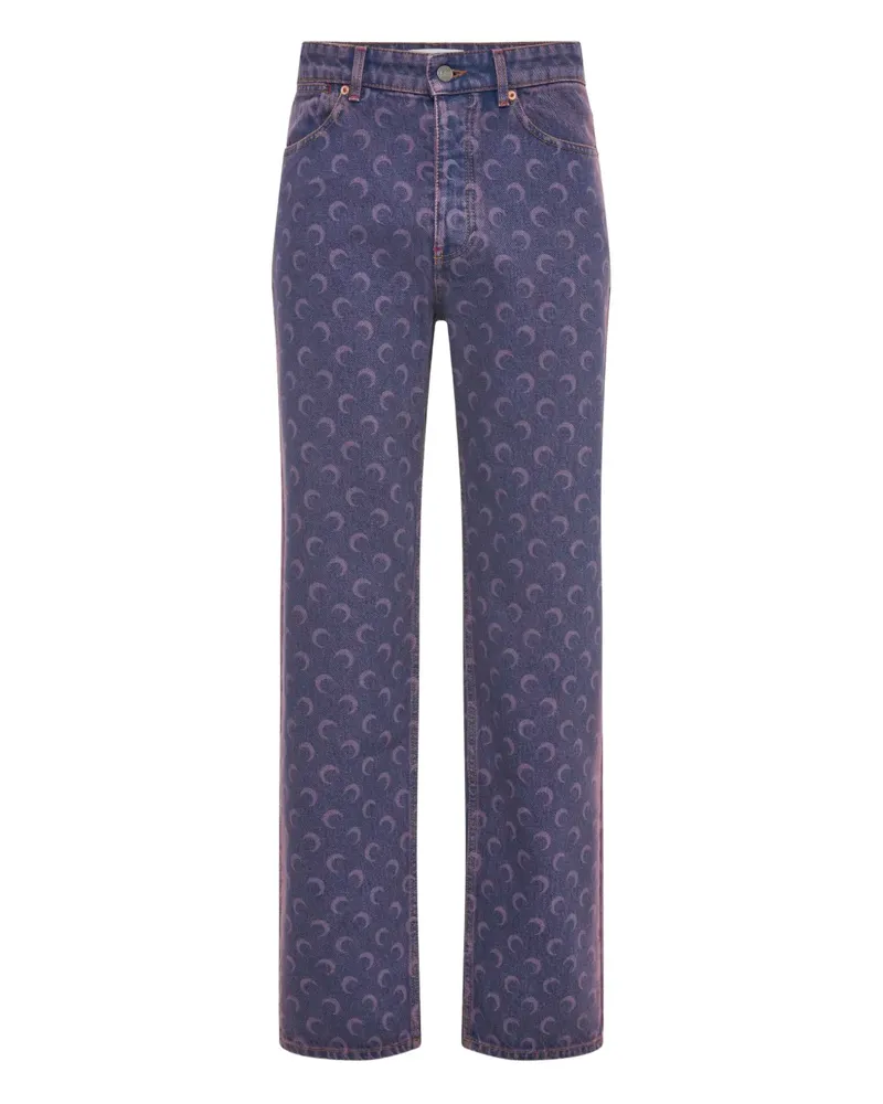 Marine Serre Crescent Moon' Jeans - Violett Violett