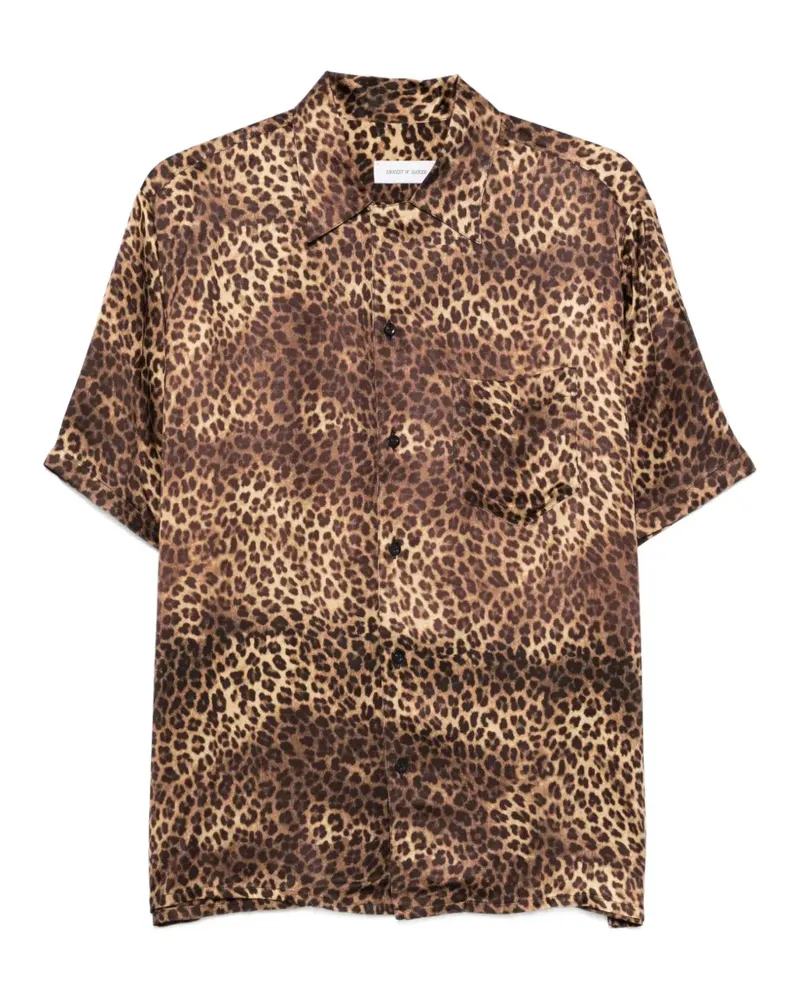 Ernest W. Baker animal-print short-sleeve shirt - Braun Braun