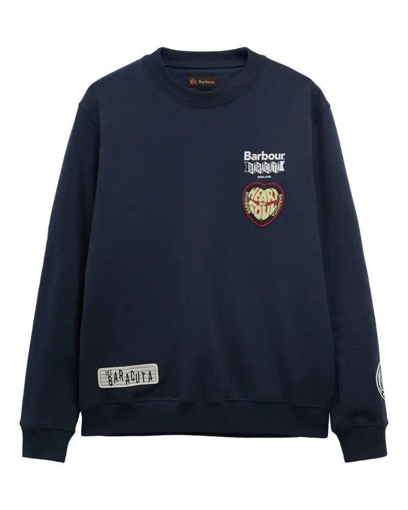 Barbour Sweatshirt mit Applikation - Blau Blau