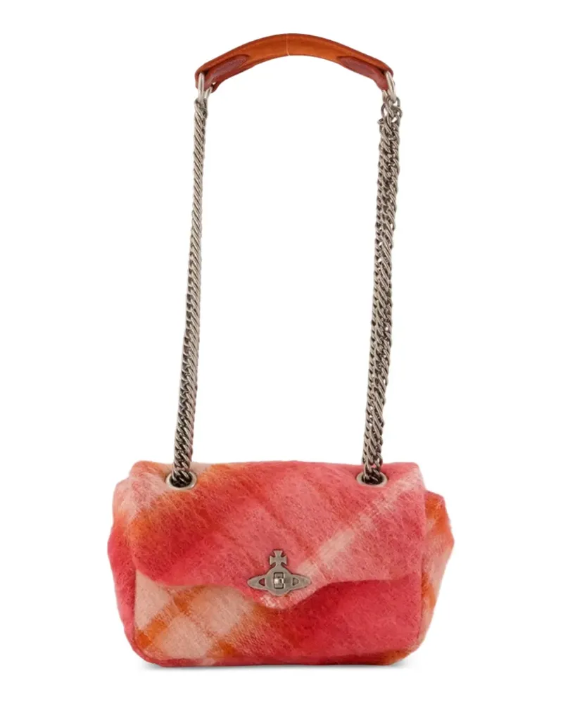 Vivienne Westwood Karierte Anita Schultertasche mit Kette - Rot Rot