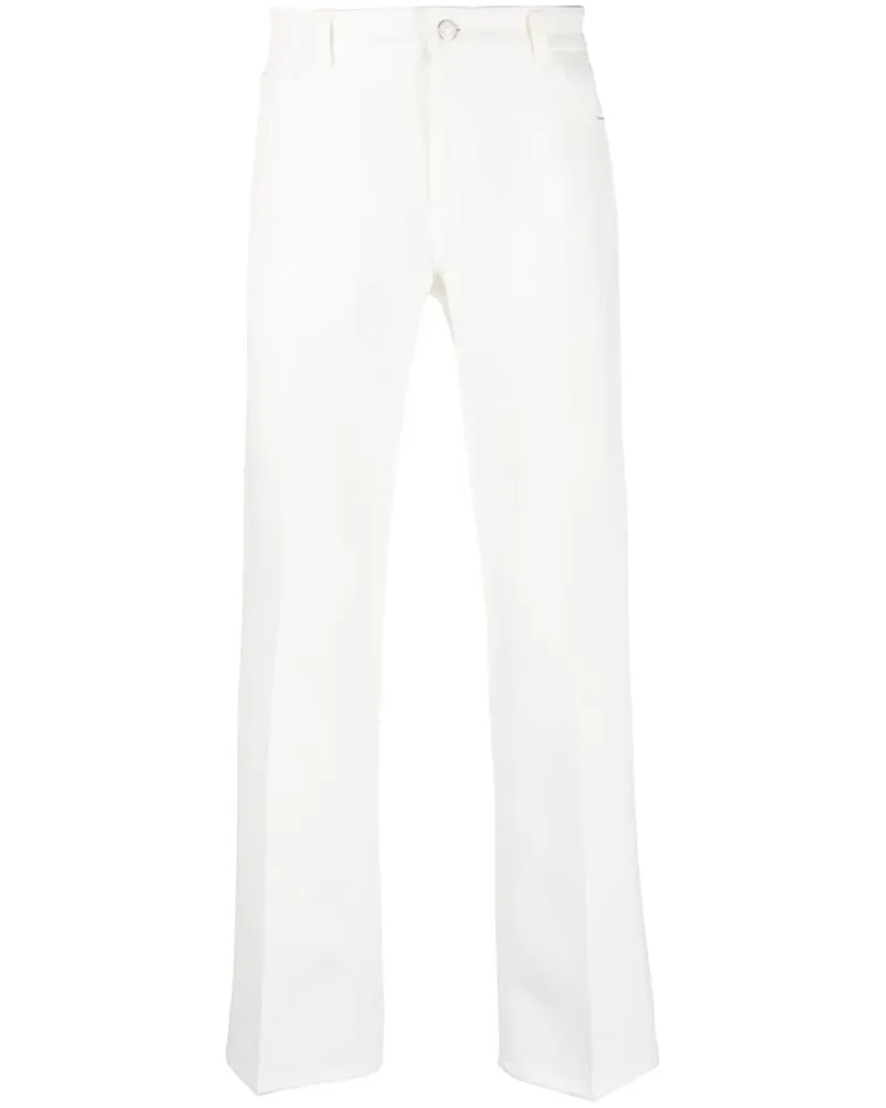 Courrèges Klassische Bootcut-Hose - Weiß Weiß