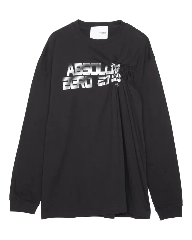 Yoshio Kubo T-Shirt mit Slogan-Print - Schwarz Schwarz