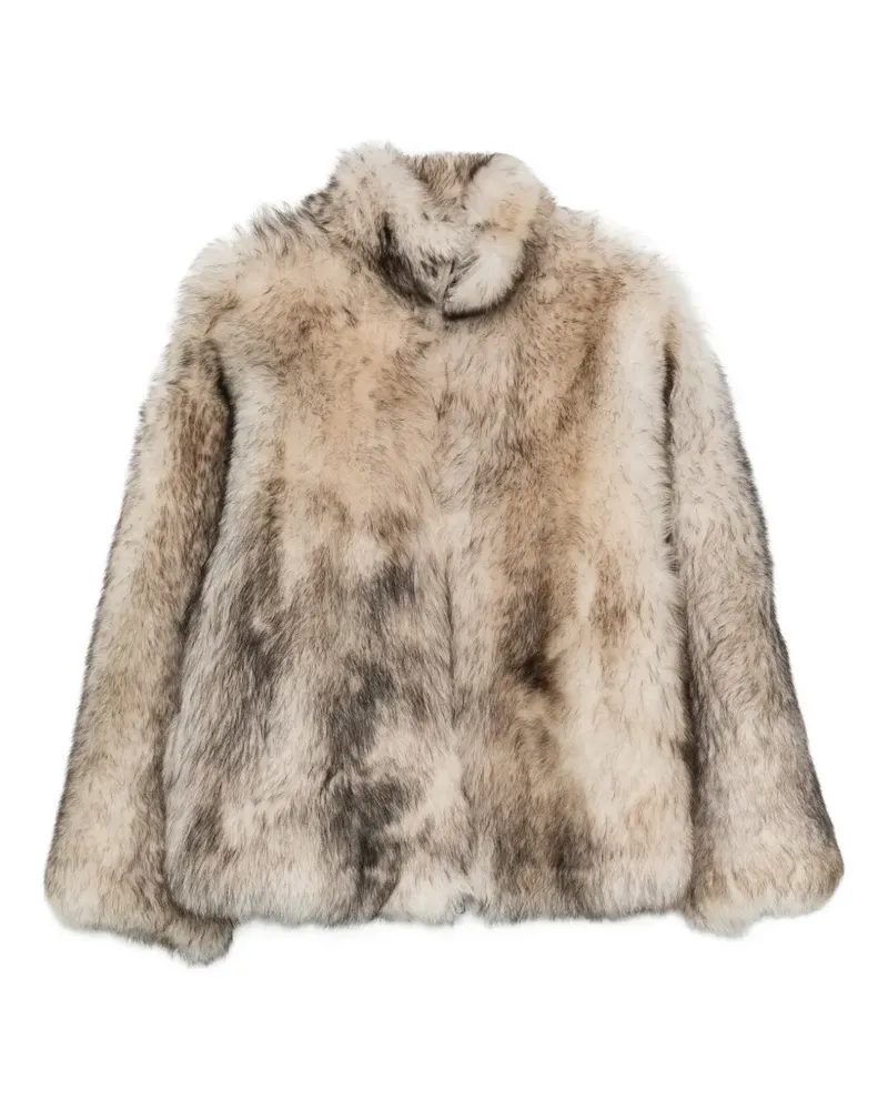 Salvatore Santoro Mantel aus Faux Fur - Nude Nude