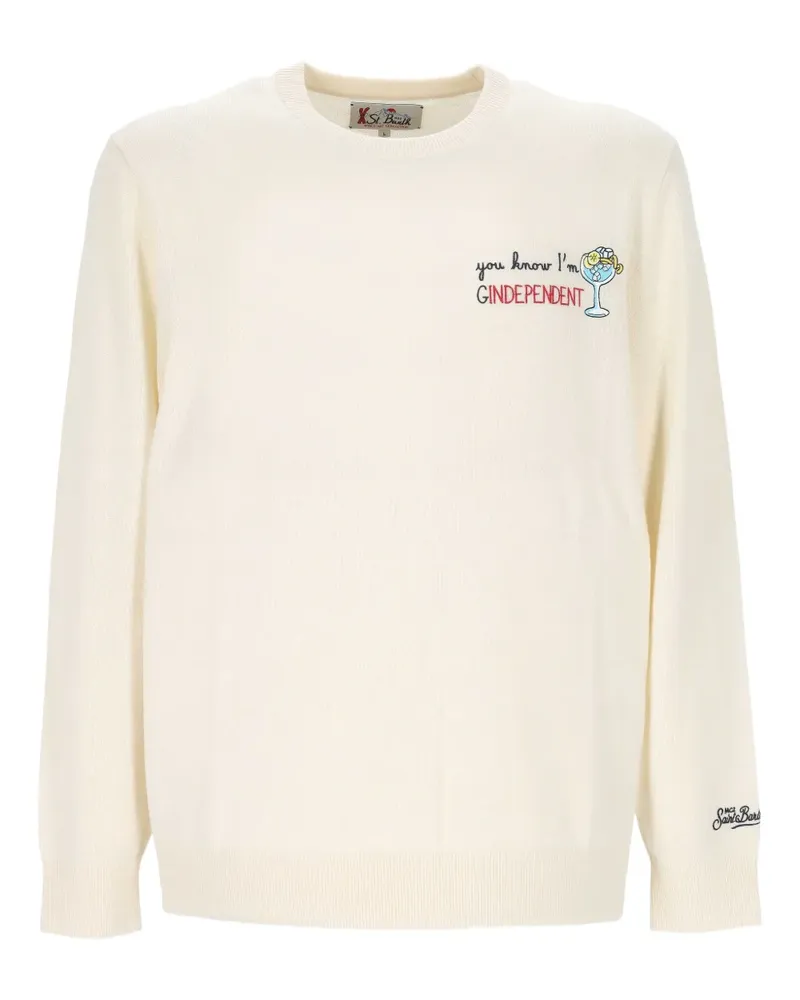 MC2 Saint Barth embroidery crew-neck sweater - Nude Nude