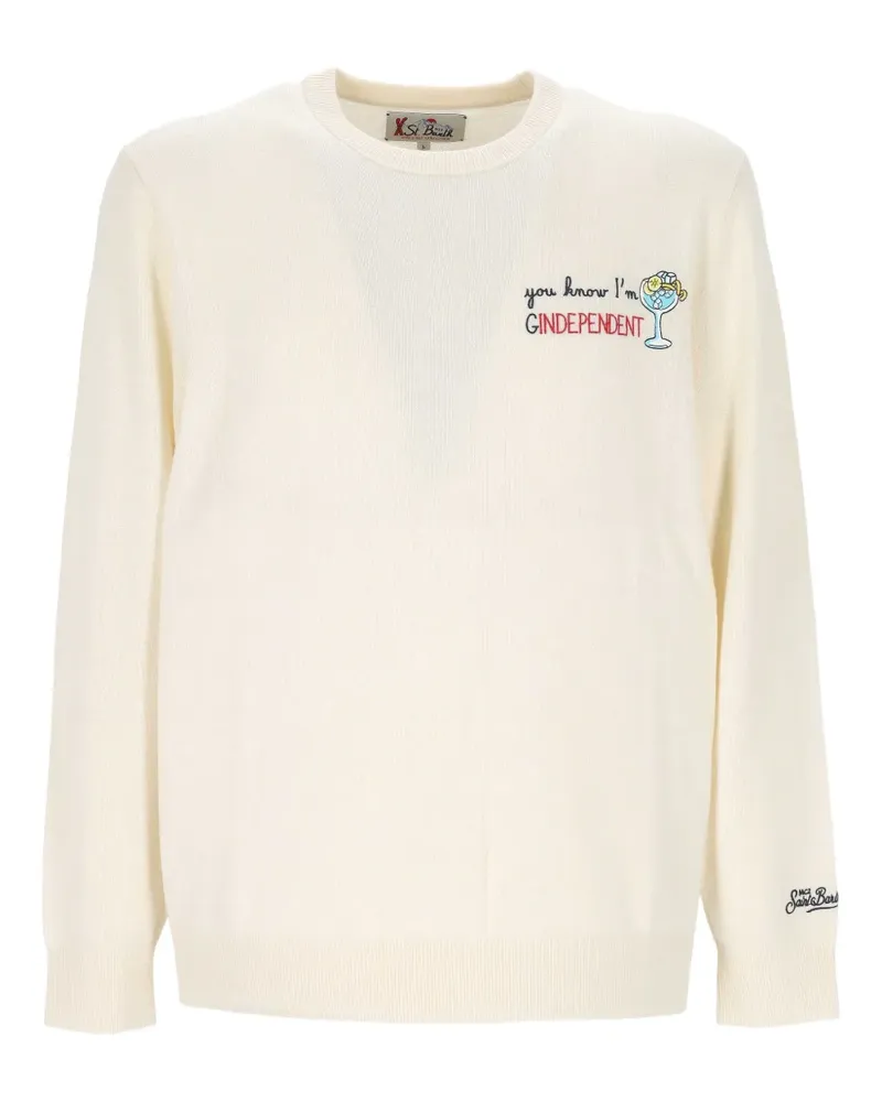 MC2 Saint Barth embroidery crew-neck sweater - Nude Nude