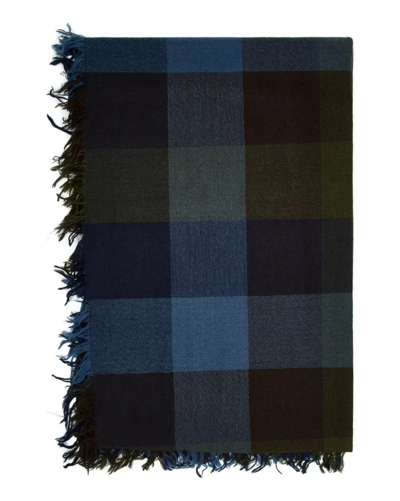 Faliero Sarti Jimbo check-pattern scarf - Blau Blau