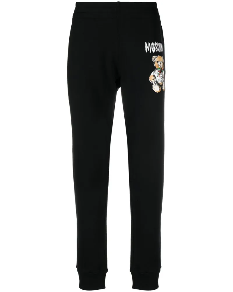 Moschino Tapered-Jogginghose mit Teddy-Print - Schwarz Schwarz