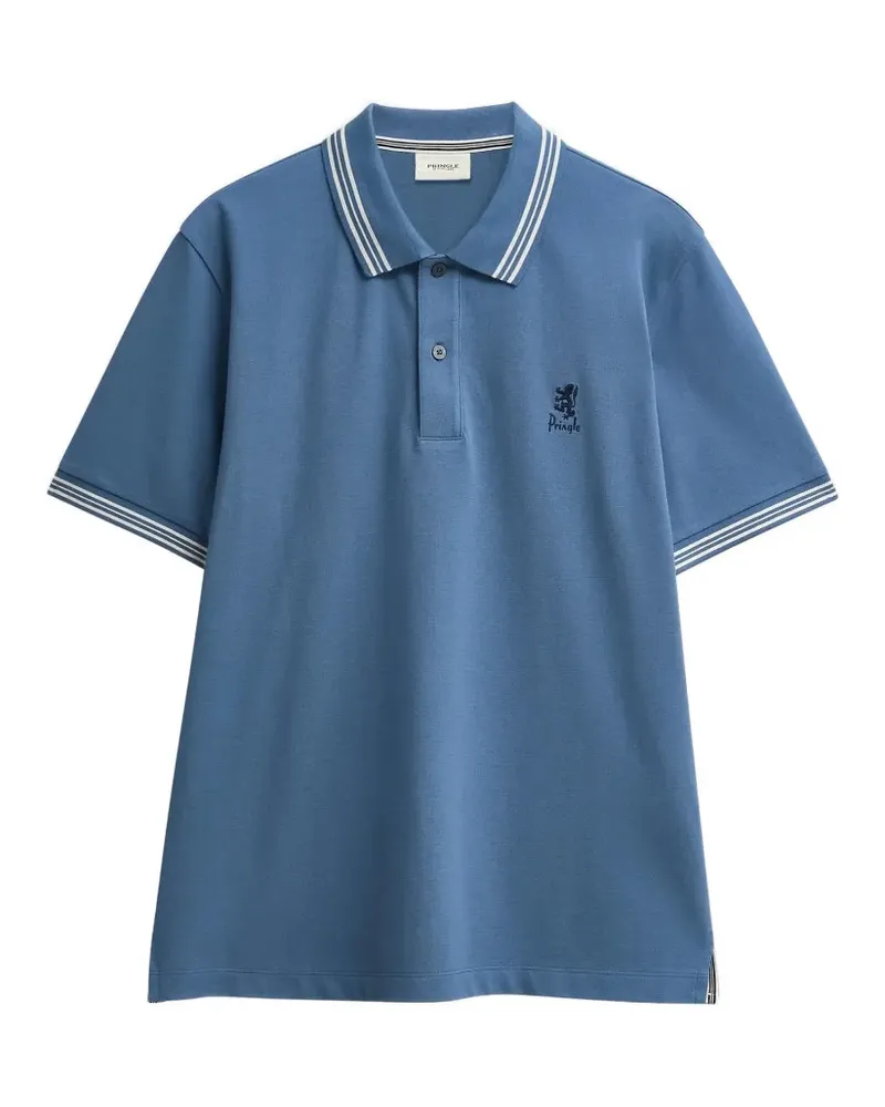 Pringle of Scotland piqué tipped polo shirt - Blau Blau