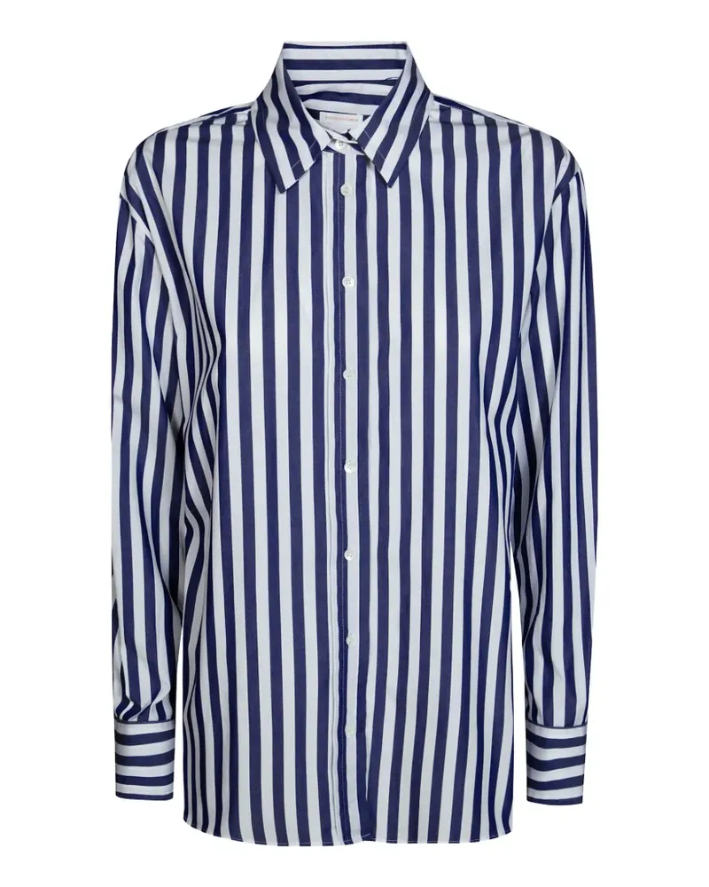 Robert Friedman striped floral shirt - Blau Blau