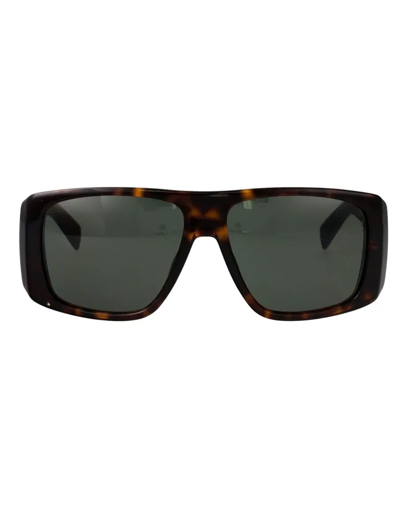 Saint Laurent Sonnenbrille mit eckigem Gestell - Braun Braun