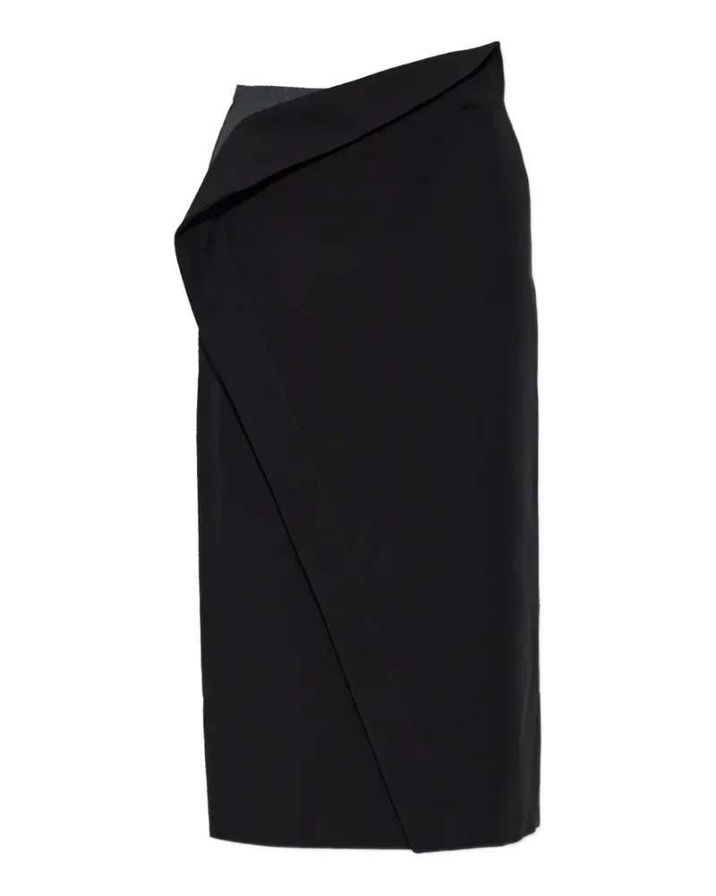 Jil Sander Asymmetrisches T-Shirt - Schwarz Schwarz