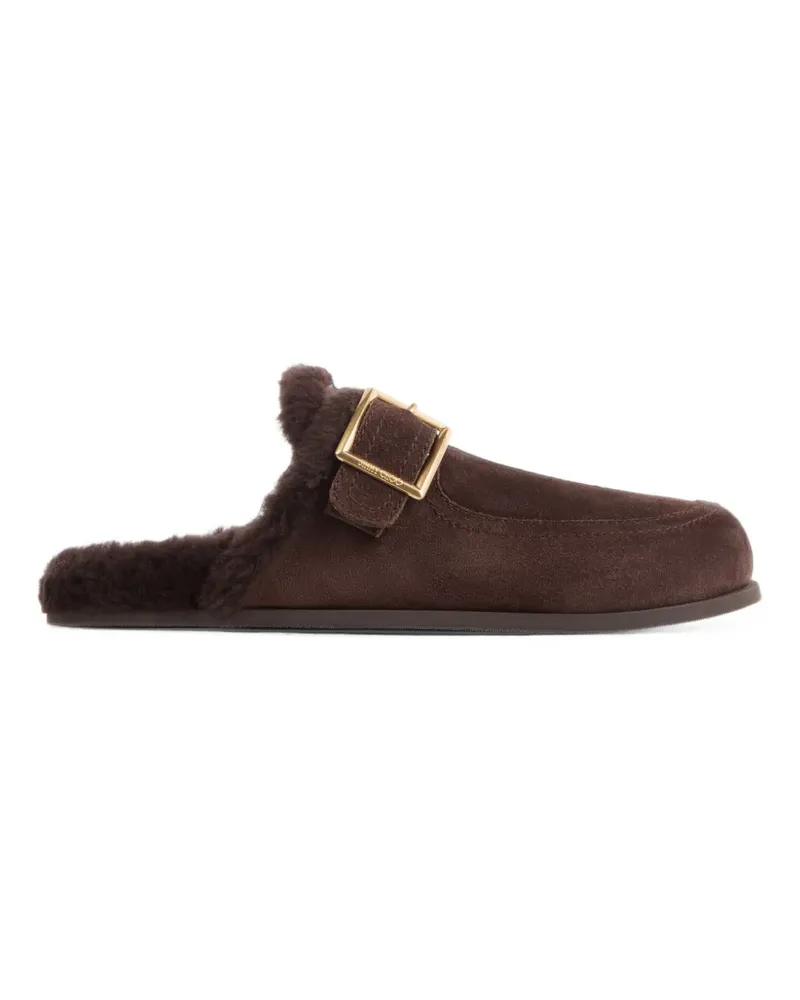 Jimmy Choo Biker Mules mit Schnallenriemen - Braun Braun