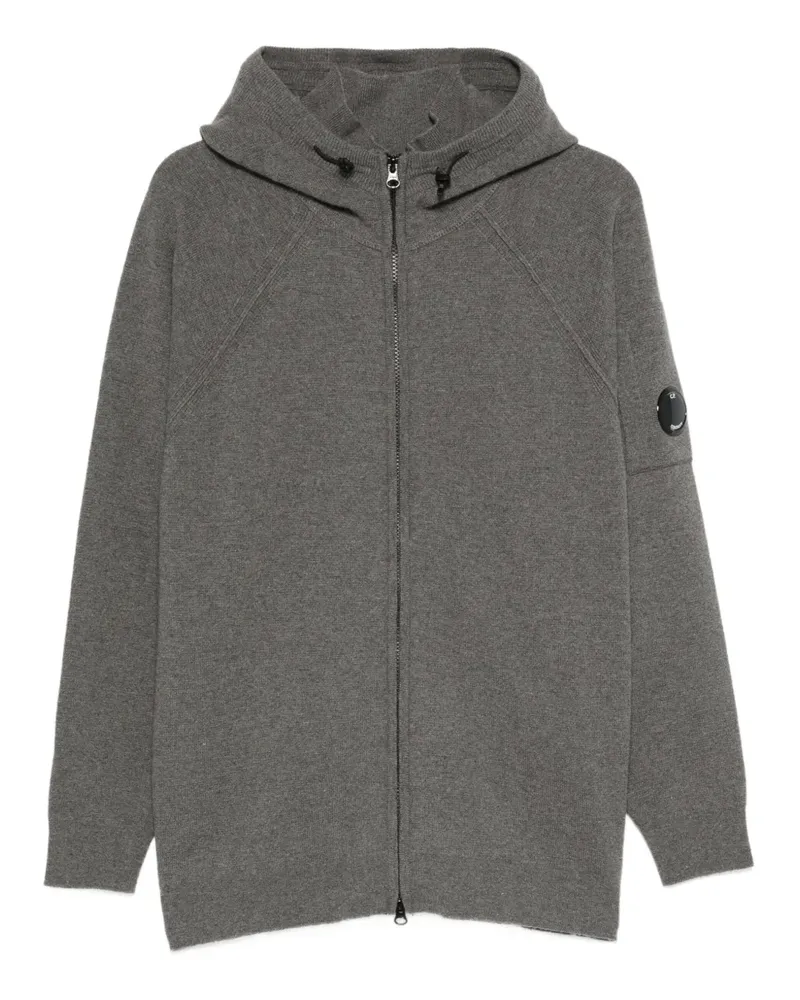 C.P. Company Kapuzenjacke mit Linsen-Detail - Grau Grau