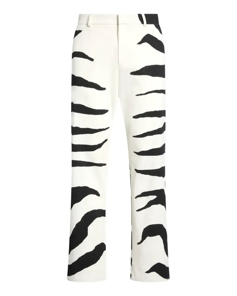 Moschino heavyweight printed cotton pants - Nude Nude