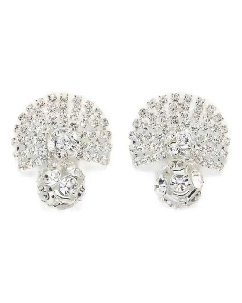 Magda Butrym fan-shaped crystal-embellished earrings - Silber Silber