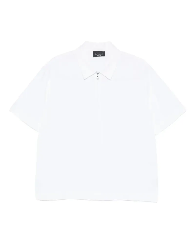 Arovescio zip-fastening short-sleeve polo shirt - Weiß Weiß