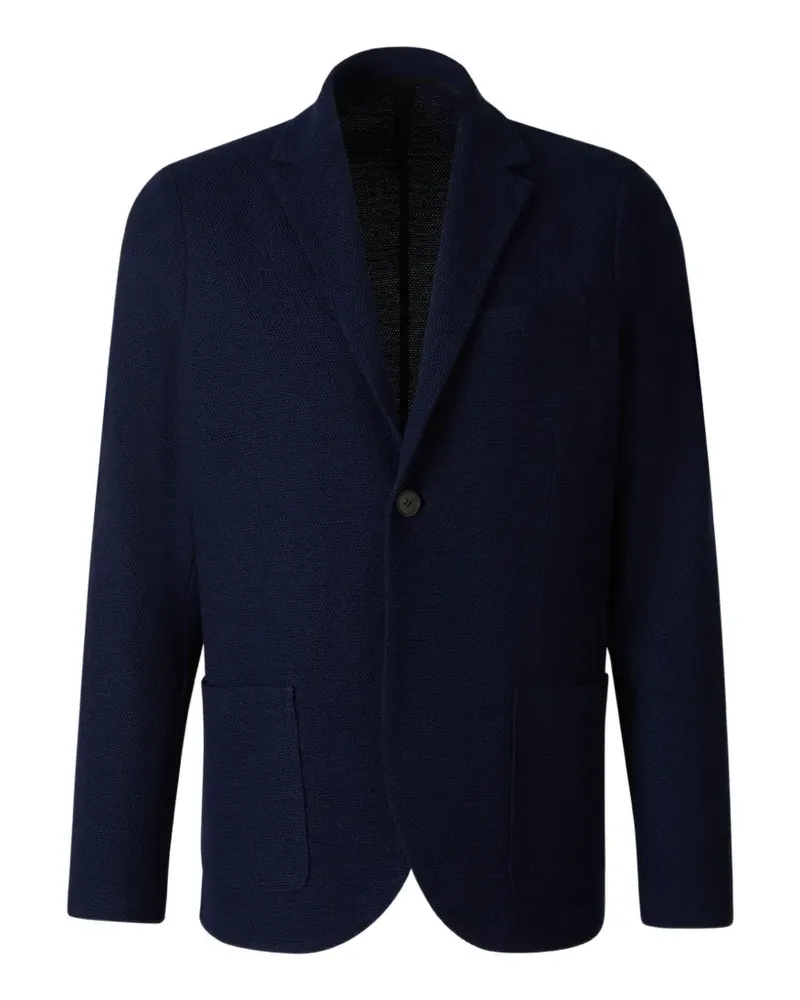 Harris Wharf London honeycomb knit two-button blazer - Blau Blau