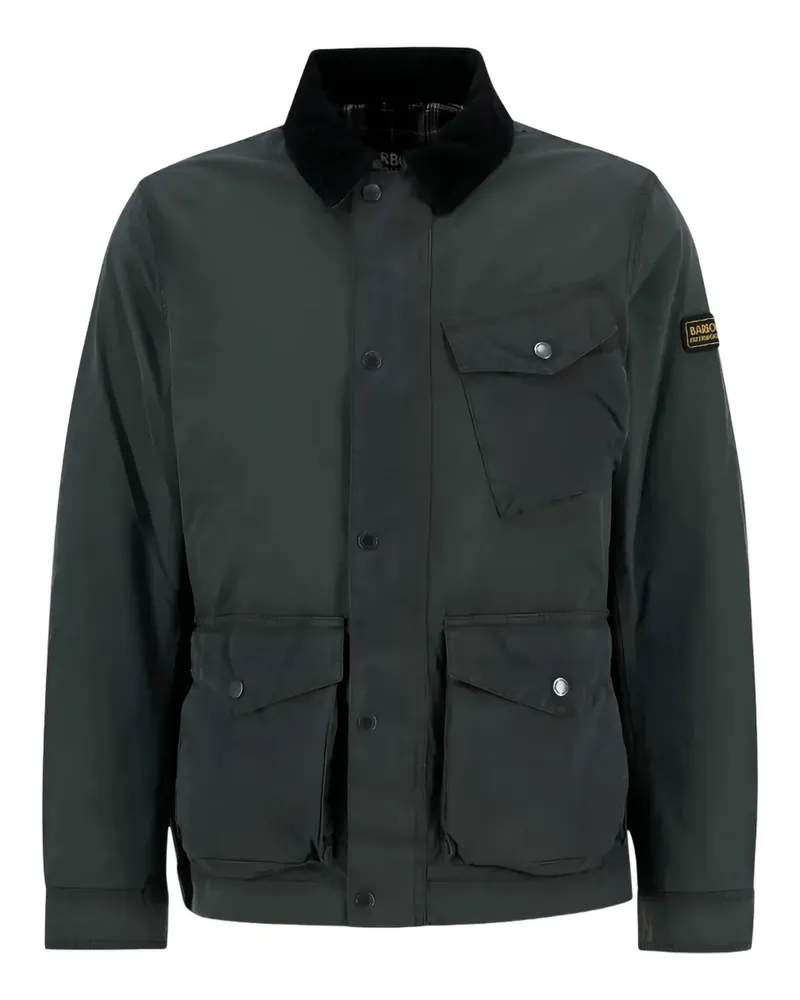 Barbour corduroy-collar pocketed jacket - Grün Grün