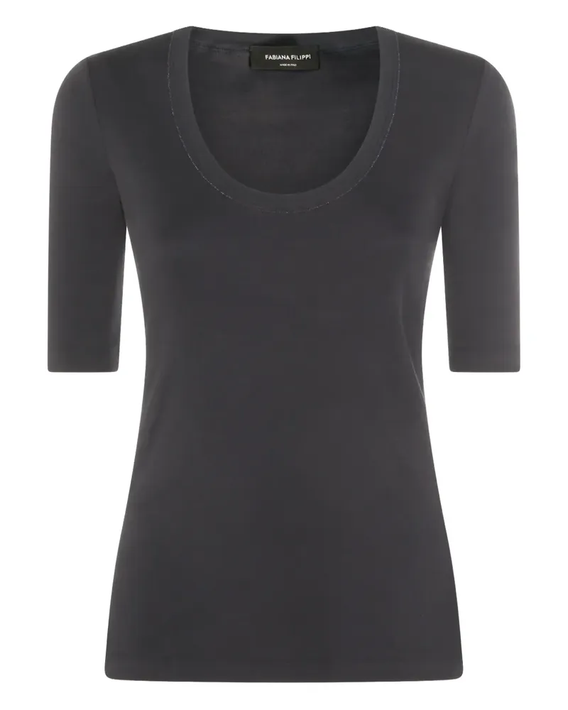 Fabiana Filippi scoop-neck top - Blau Blau