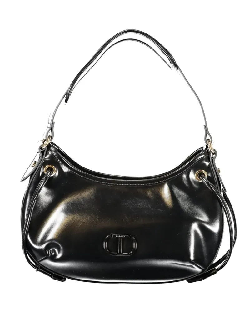 Twin-Set logo detail shoulder bag - Schwarz Schwarz