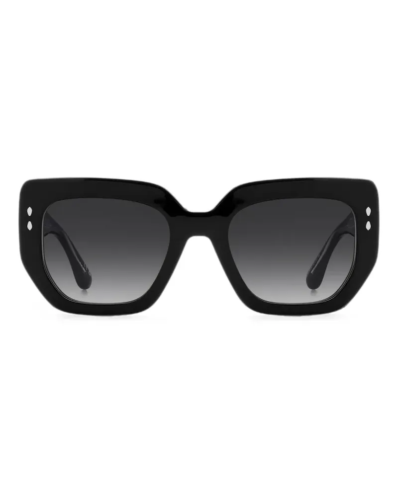 Isabel Marant Sonnenbrille mit geometrischem Gestell - Schwarz Schwarz