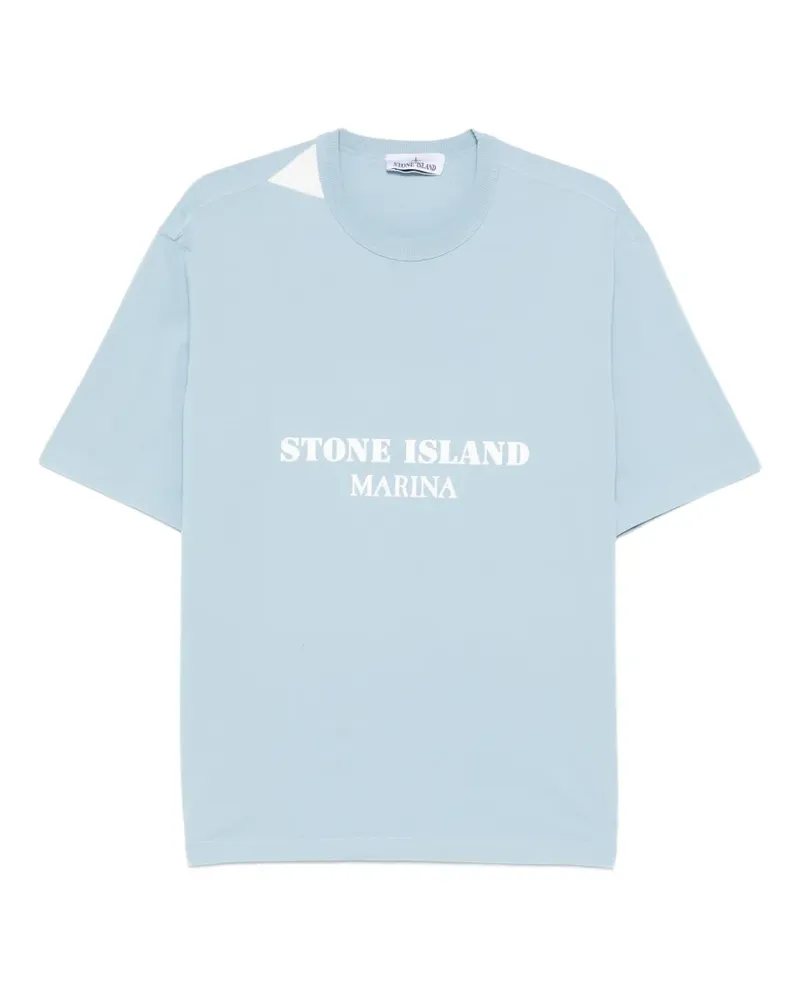 Stone Island Marina logo-print T-shirt - Blau Blau